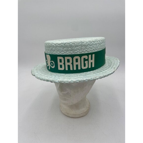 Erin Go Bragh Irish Styrofoam Boater Hat With Shamrock Band St. Patricks Day Acc - Picture 2 of 12